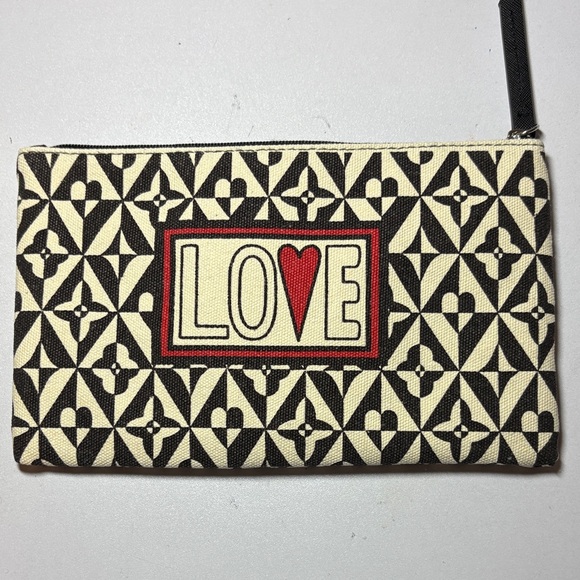 Brighton canvas Love Patterned pouch - Picture 2 of 3